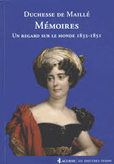 LA DUCHESSE DE MAILLE, MEMOIRES, UN REGARD SUR LE MONDE, 1832 - 1851,