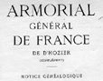INDICATEUR DU GRAND ARMORIAL DE FRANCE,