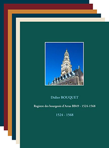 REGISTRE DES BOURGEOIS D'ARRAS, 1524 - 1731