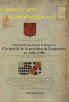 TABLE DES DESSINS DE BLASONS DE L'ARMORIAL DE LA PROVINCE DE LANGUEDOC DE 1696-1700