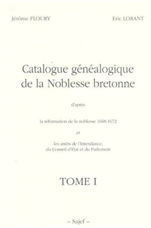 CATALOGUE GENEALOGIQUE DE LA NOBLESSE BRETONNE 3 VOLUMES EX DE TRAVAIL